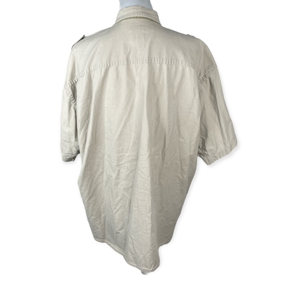 Cabela’s Safari Series Button Down Short Sleeve Shirt Tan Biege Size 2XL - Picture 3 of 8